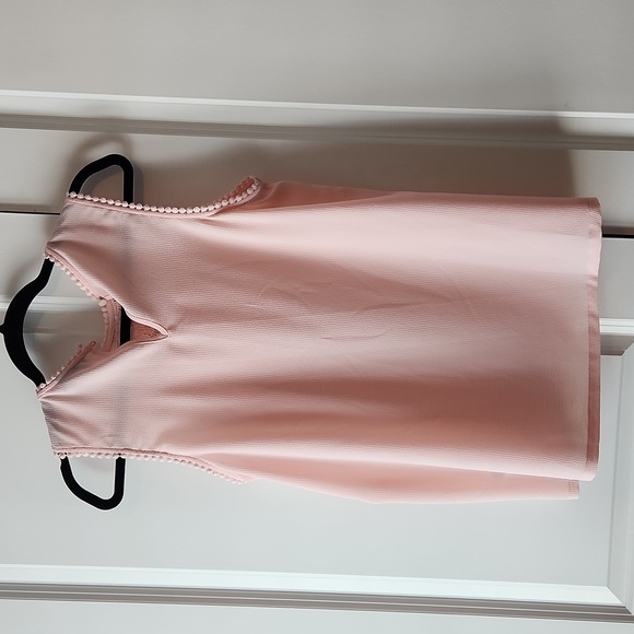 Halogen Lace and Crepe Sleeveless Top in Pink, Sz M - NWOT - Picture 3 of 6